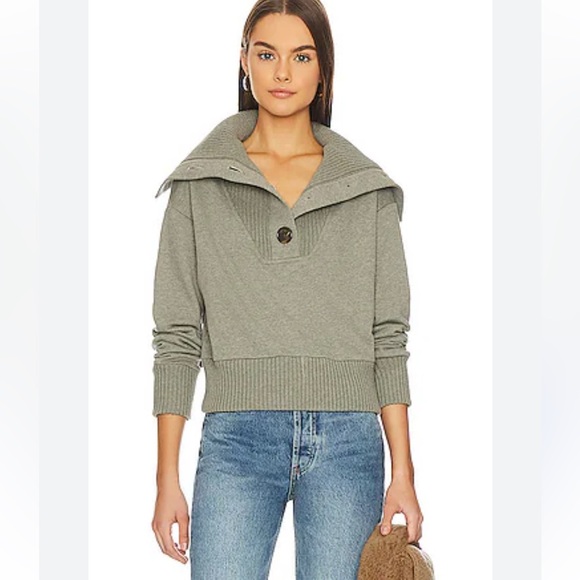 Varley Sweaters - Varley Milan Sweater sweatshirt dusky marled green